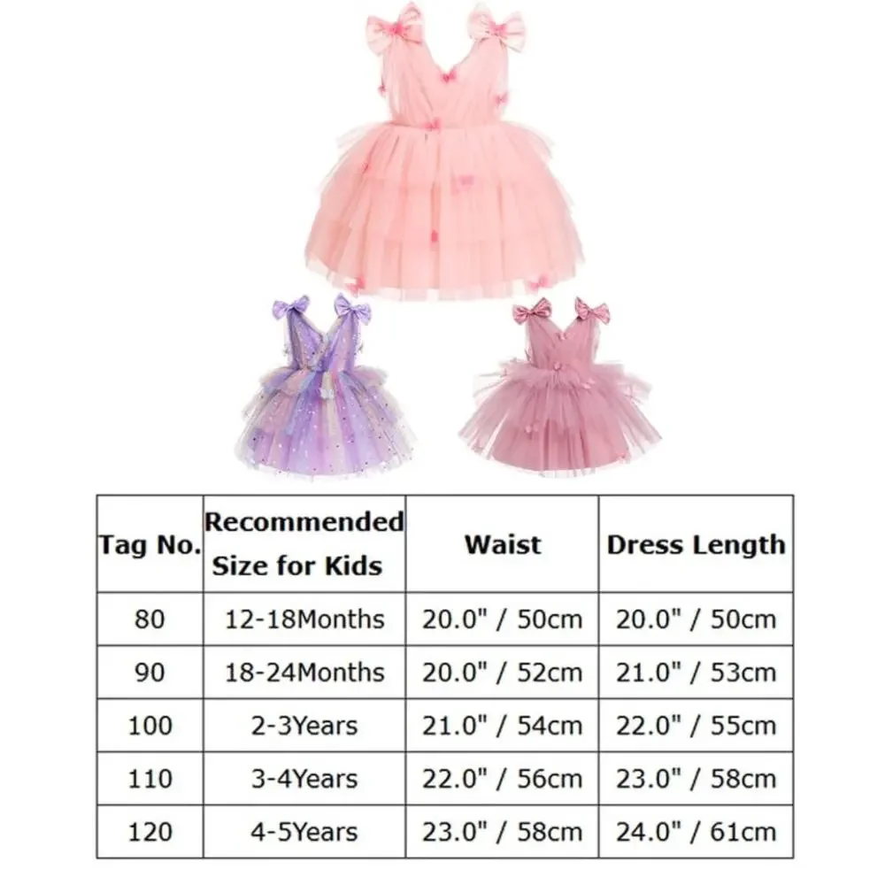 Infant Toddler Butterfly Rainbow Princess Dress 18-24 Months Halloween Costume